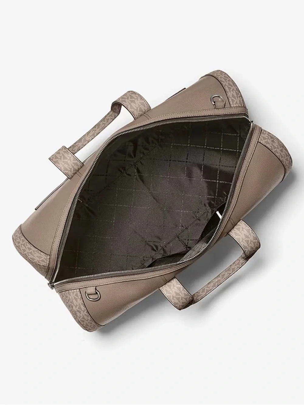 Michael Kors Cooper Pebbled Leather and Signature Logo Duffel Bag